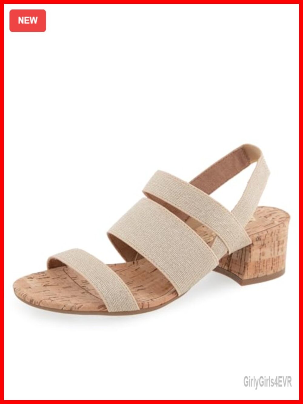 Women's Chara Heeled Sandals Elastic Slingback Ortholite Insole Diamond Flex